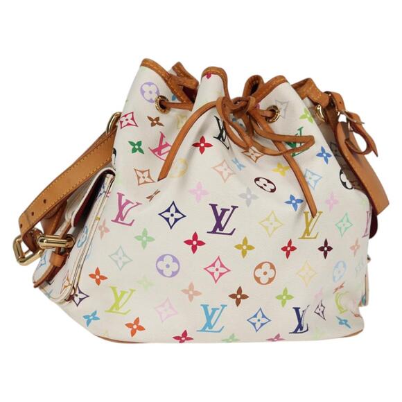LOUIS VUITTON Monogram Multicolor Petit Noe Bag White M42229 - Picture 1 of 16